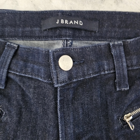 J Brand Carina Zipper Skinny High Rise Dark Blue Jeans 26 Preowned - Picture 7 of 11